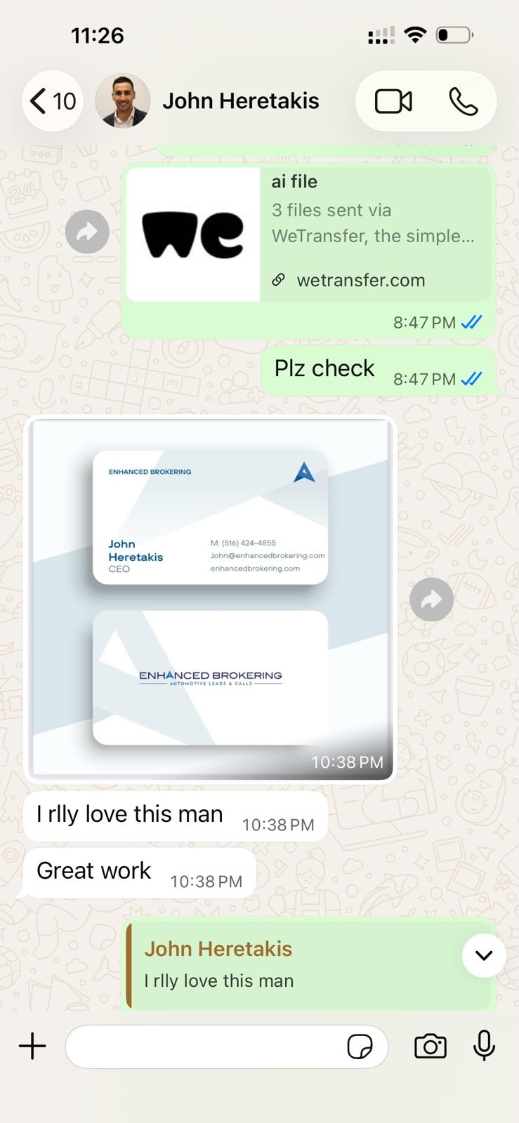 Client praise screenshot 3
